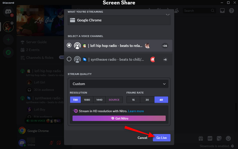 stream netflix on discord by screen share