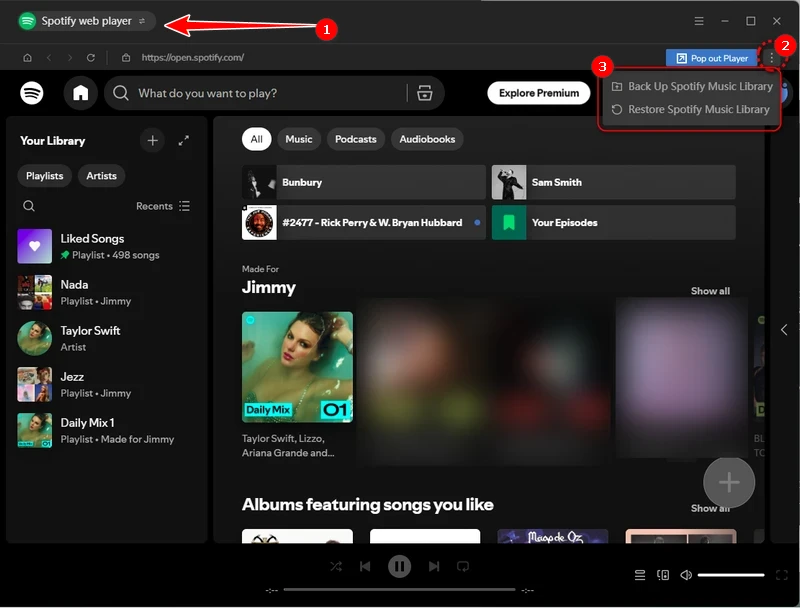 backup spotify music library