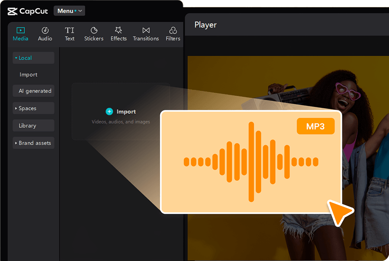 import spotify music to capcut on computer