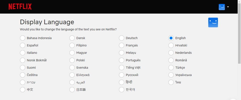 change display language on netflix web