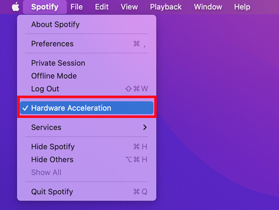 disable hardware acceleration on mac