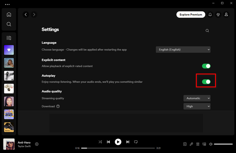 disable spotify autoplay on desktop
