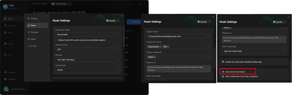 adjust settings