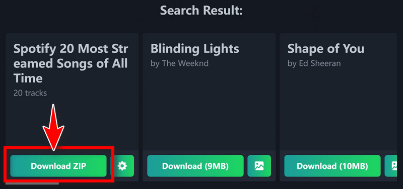 download spotify playlist in zip