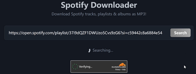 paste spotify playlist url