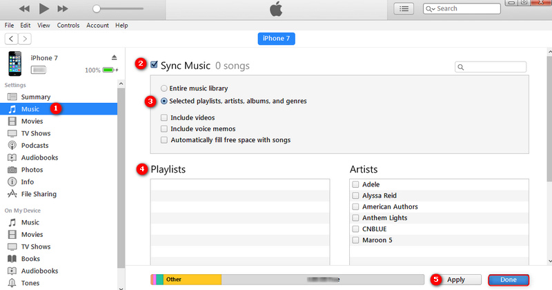 transfer music from computer to iphone with itunes