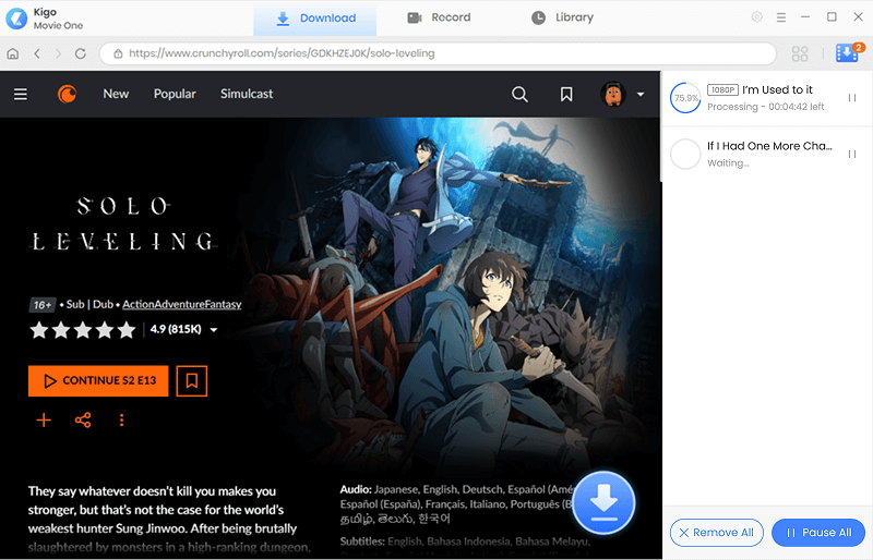 download Crunchyroll episodes