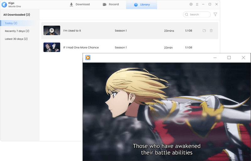 fing downloaded crunchyroll videos