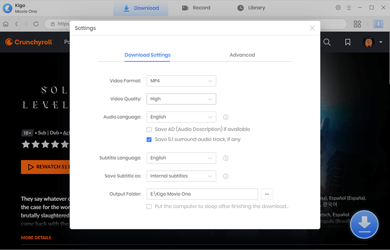 adjust settings