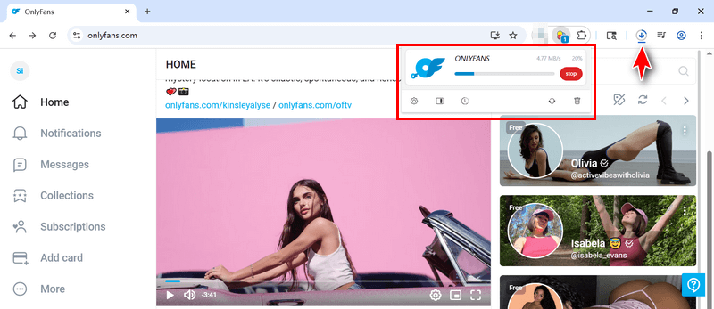 downloading onlyfans videos via chrome extension