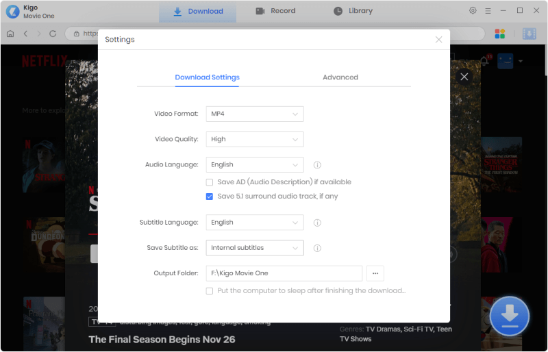 adjust settings