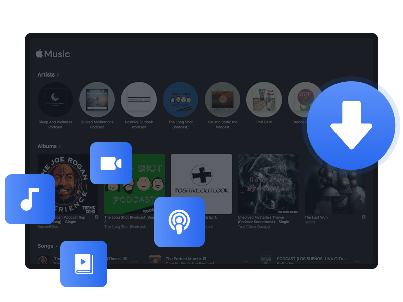 support to download all apple music content
