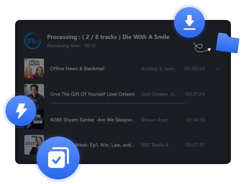 download all podcasts in batch