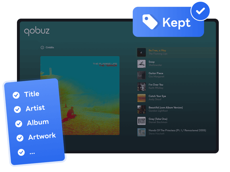 retain metadata info of qobuz tracks