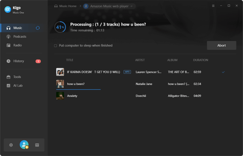 downloading amazon music songs