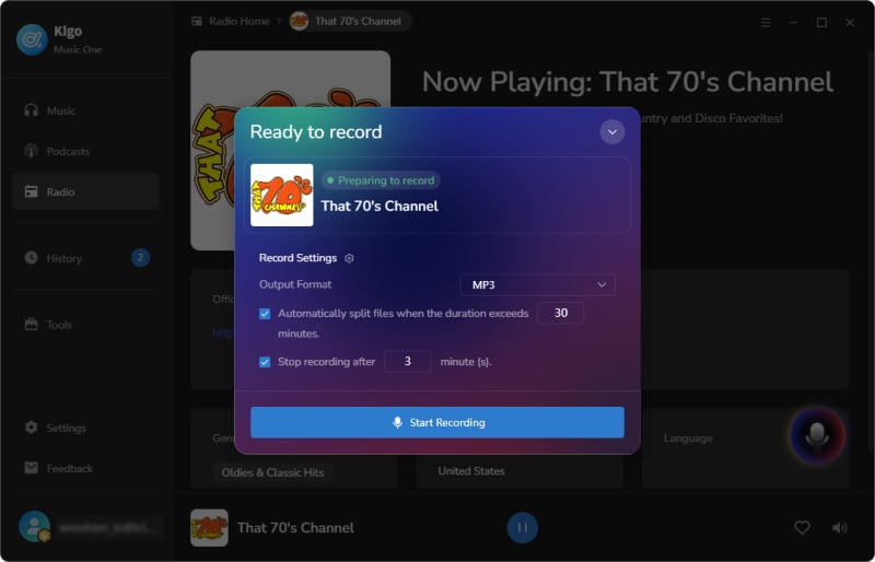 record radio