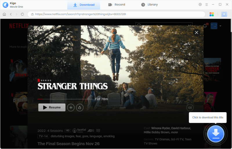 select to download netflix movies