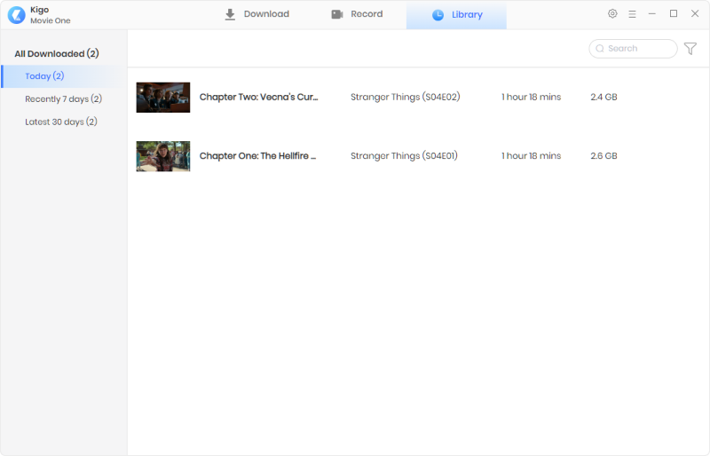 fing downloaded netflix videos
