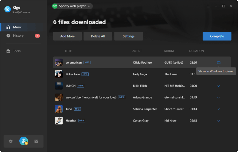 find downloaded spotify songs