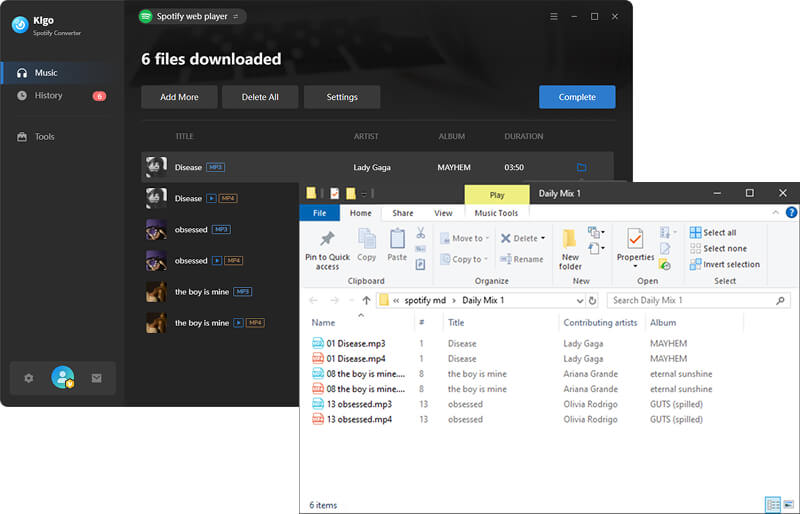 find downloaded spotify music video in mp4