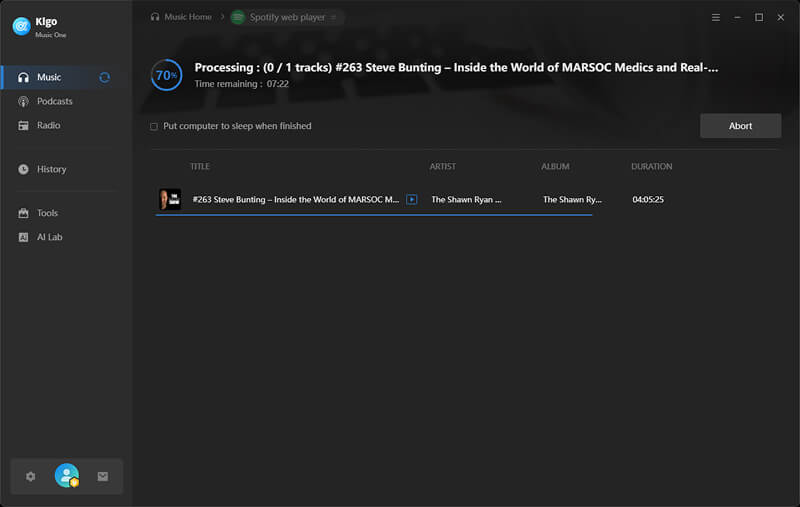 downloading spotify podcast to mp4