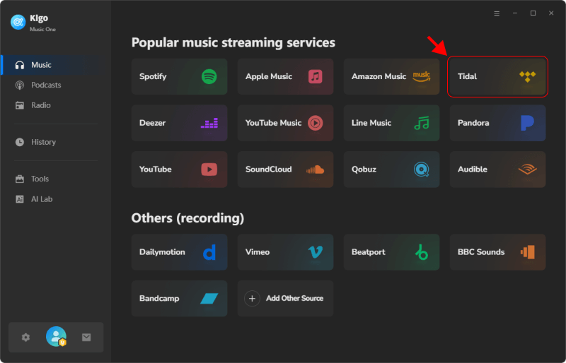 choose tidal service