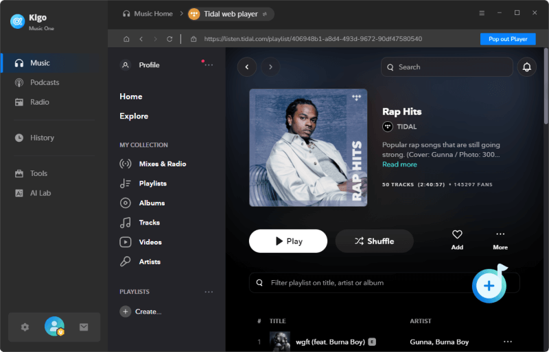 find tidal songs to download
